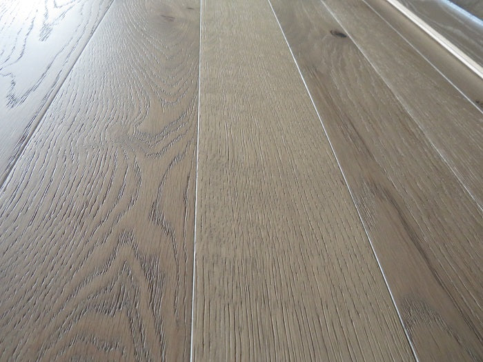 5" x 3/4" White Oak Solid Hardwood Flooring Trace Grey Stain SAMPLE