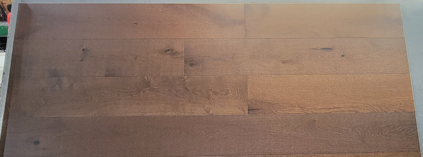 7 1/2" x 1/2" European Oak Engineered Hardwood Flooring - Coco Beach Stain SAMPLE